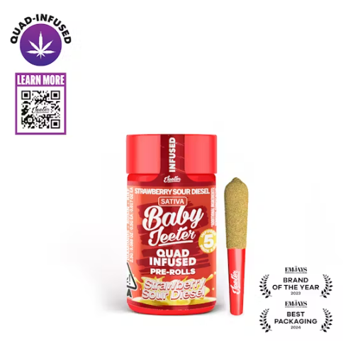 Strawberry Sour Diesel Baby Jeeter Infused Pre-Roll 5-pack | 2.5g