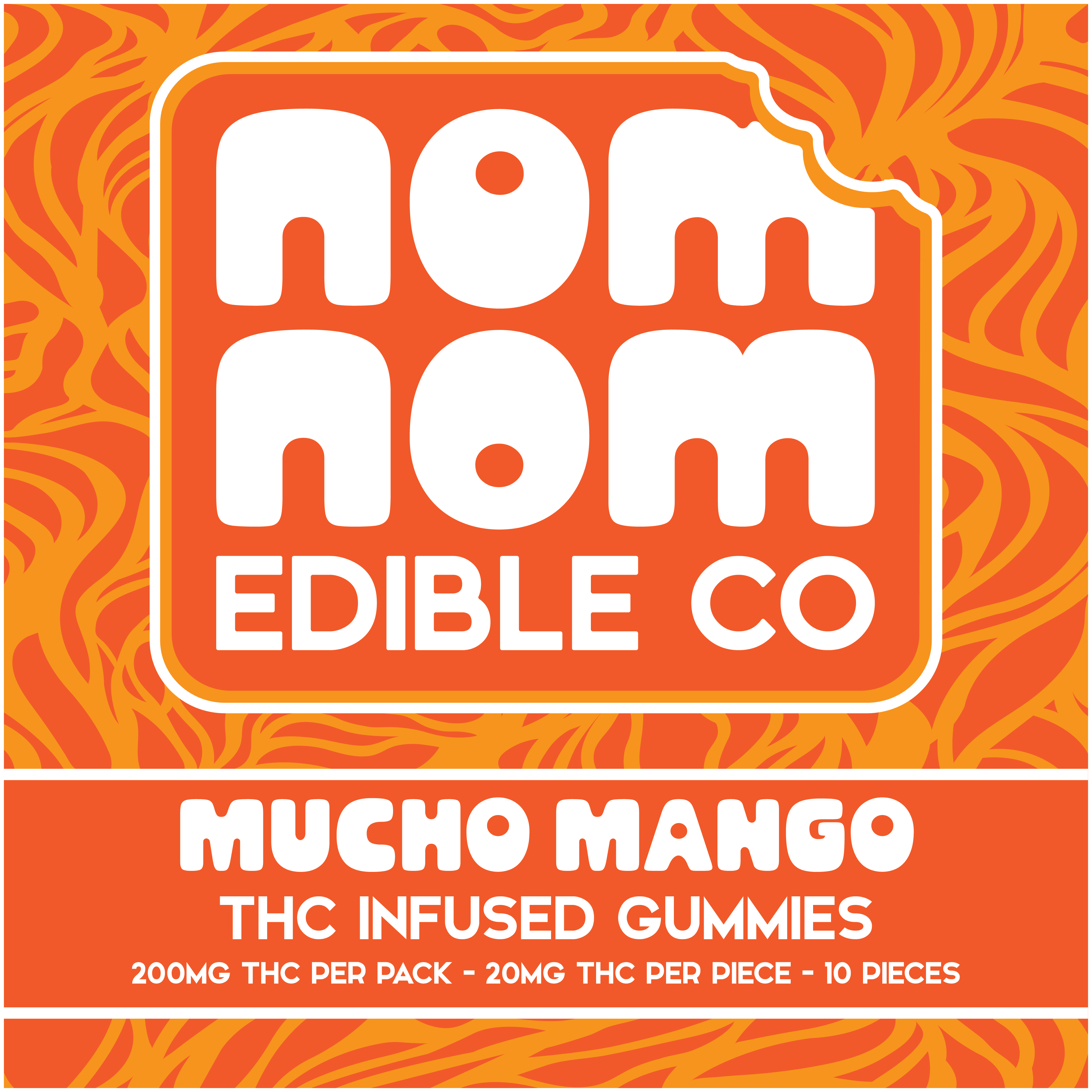 Nom Nom | 200mg Gummies | Mucho Mango