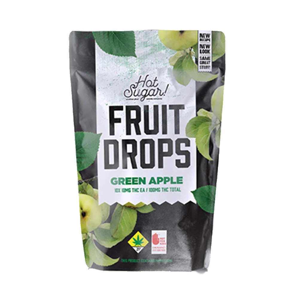 SOUR GREEN APPLE 10PK FRUIT DROPS
