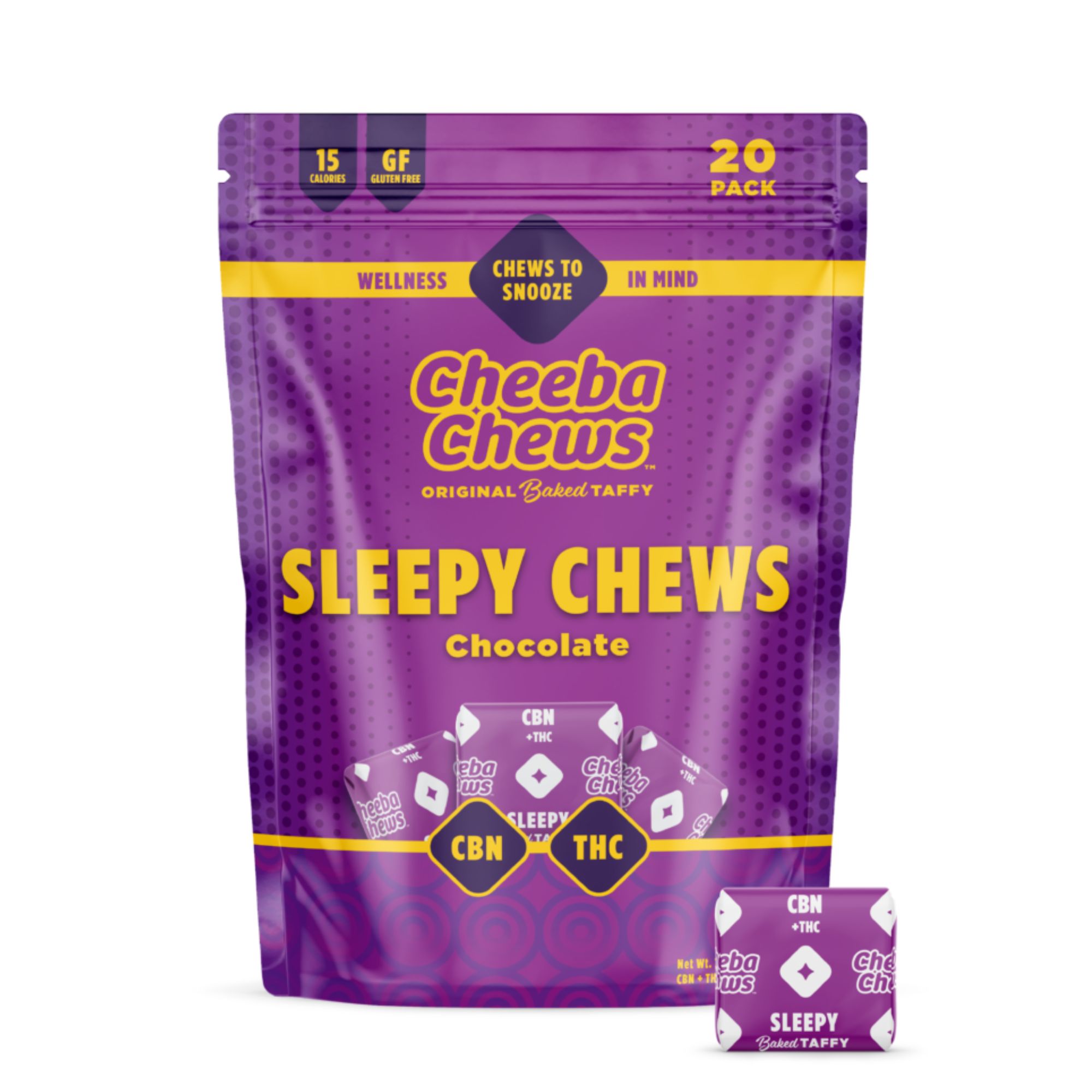 Cheeba Chews Chocolate Taffy Sleepy