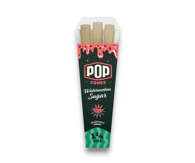 POP Cones Unbleached 1-1/4- Watermelon Sugar
