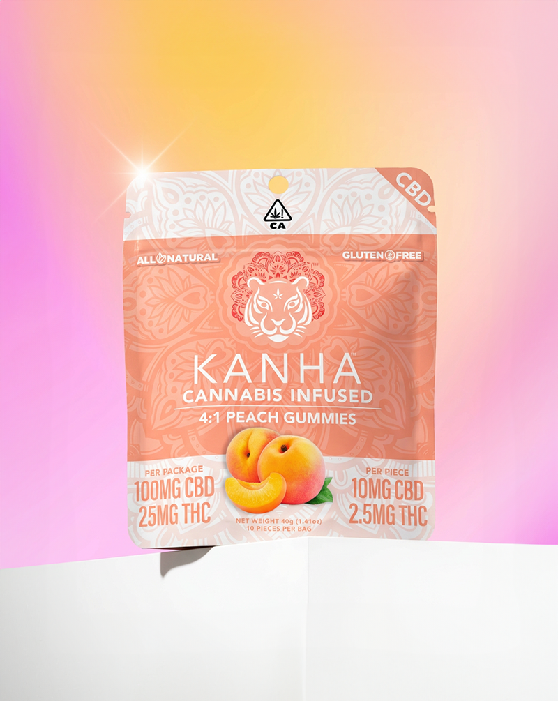4:1 Peach CBD Gummies 10-pack