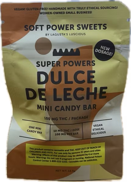 l Super Power - Dulce de Leche Mini Candy Bar - High Dose, 100mg/bar