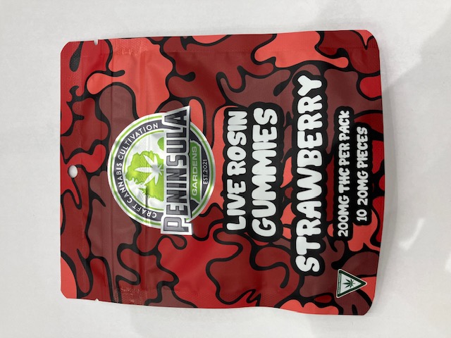 Peninsula - 200mg Live Rosin Gummies - Strawberry