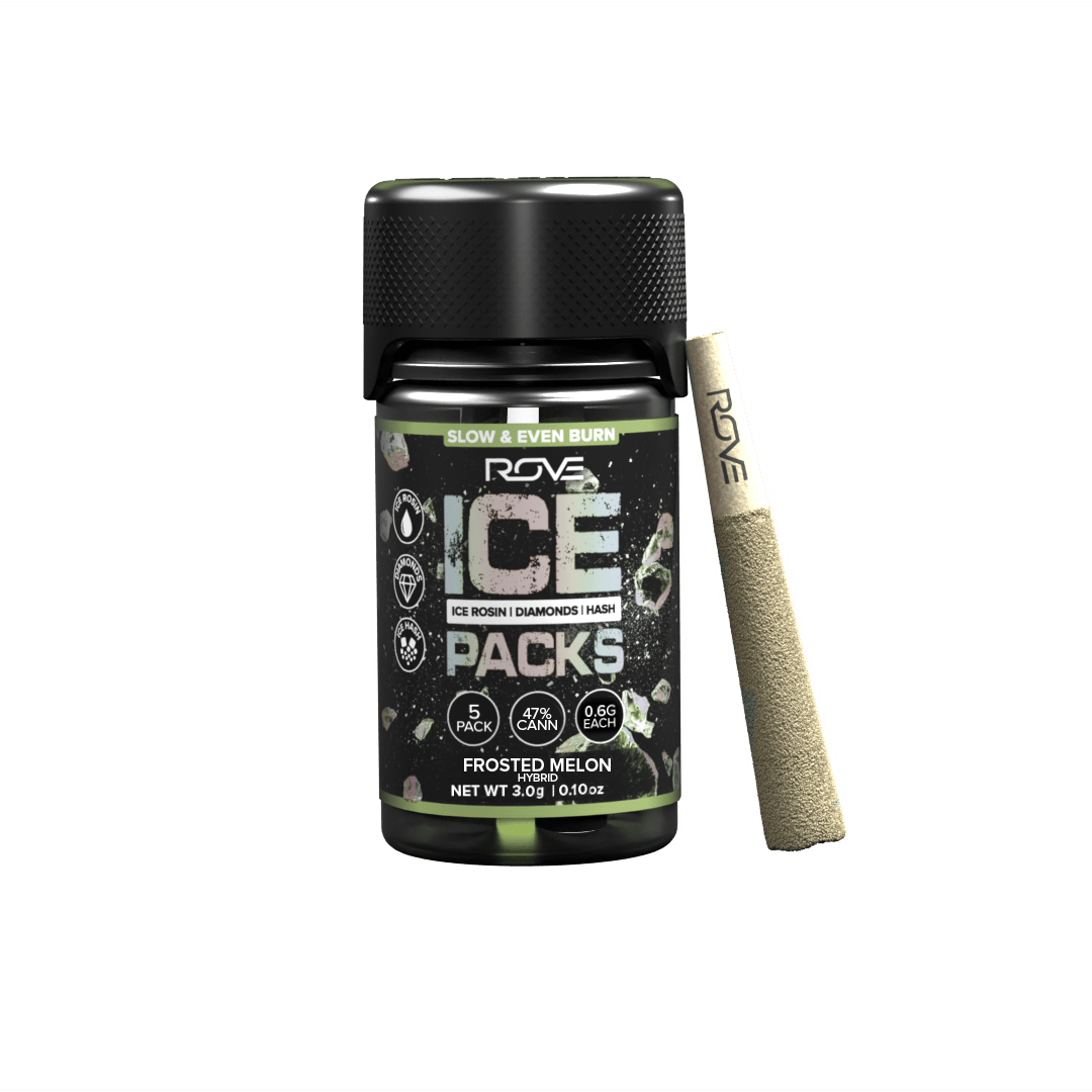 Rove - Frosted Melon - 3g/5pk - Ice Pack Rosin Diamond Hash Infused Pre-rolls