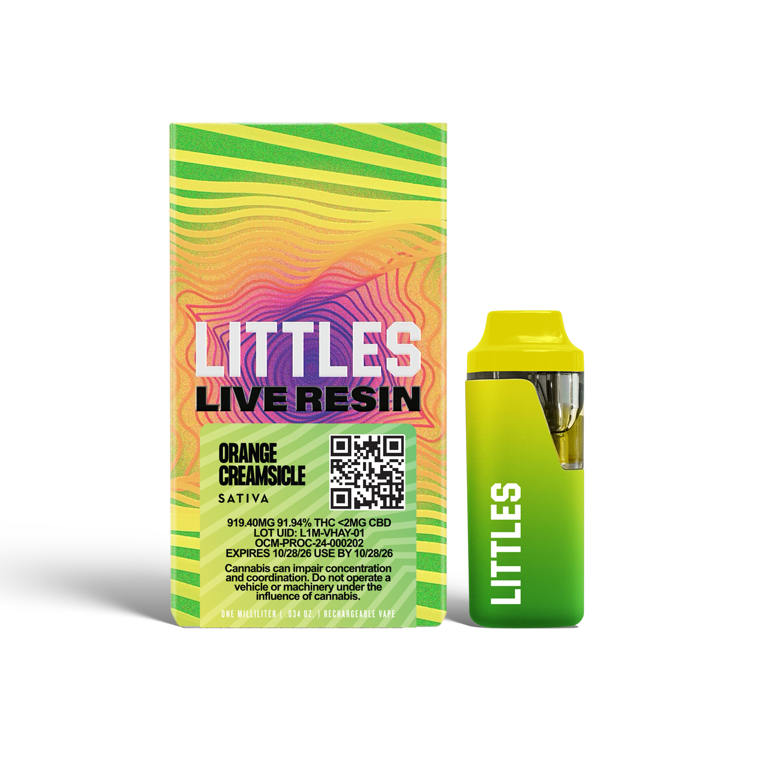 Orange Creamsicle Live Resin Disposable Vape 1g