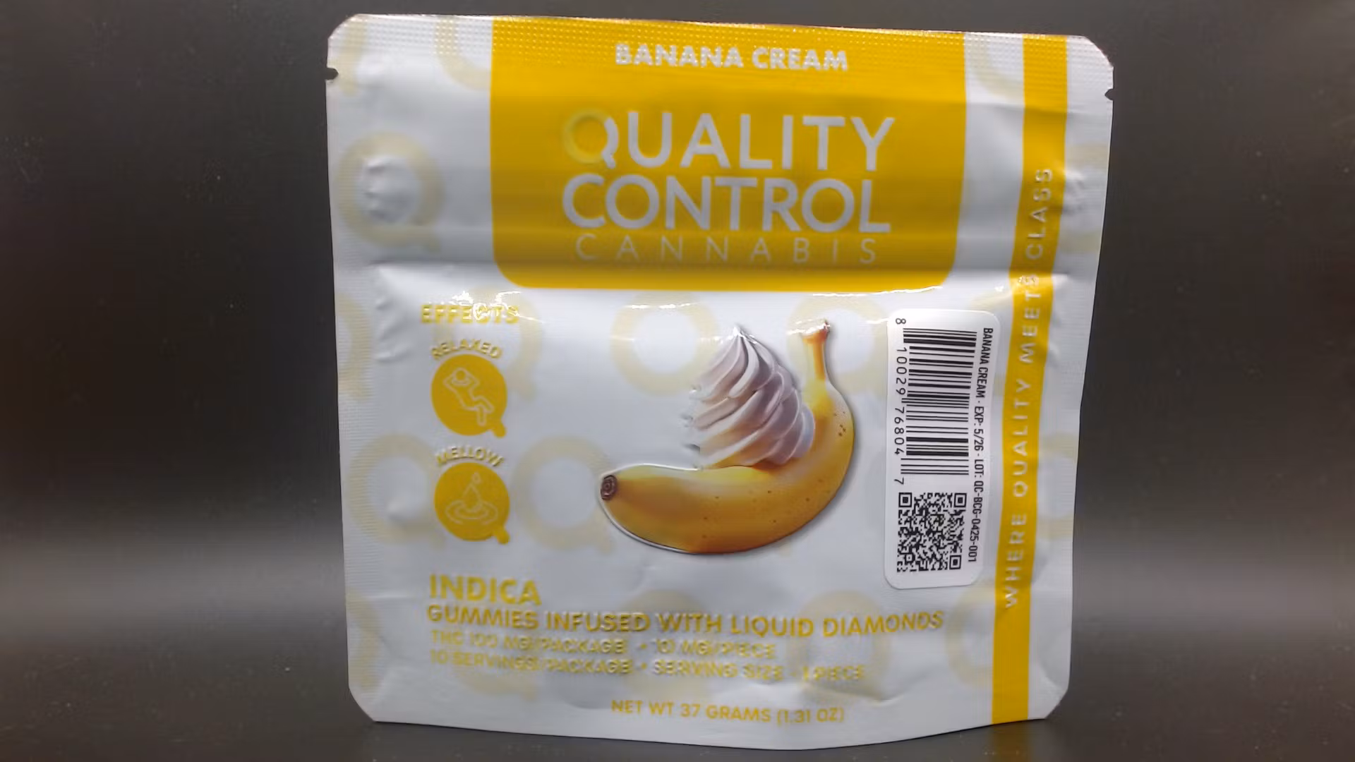 Quality Control - Banana Cream Gummies - 100mg