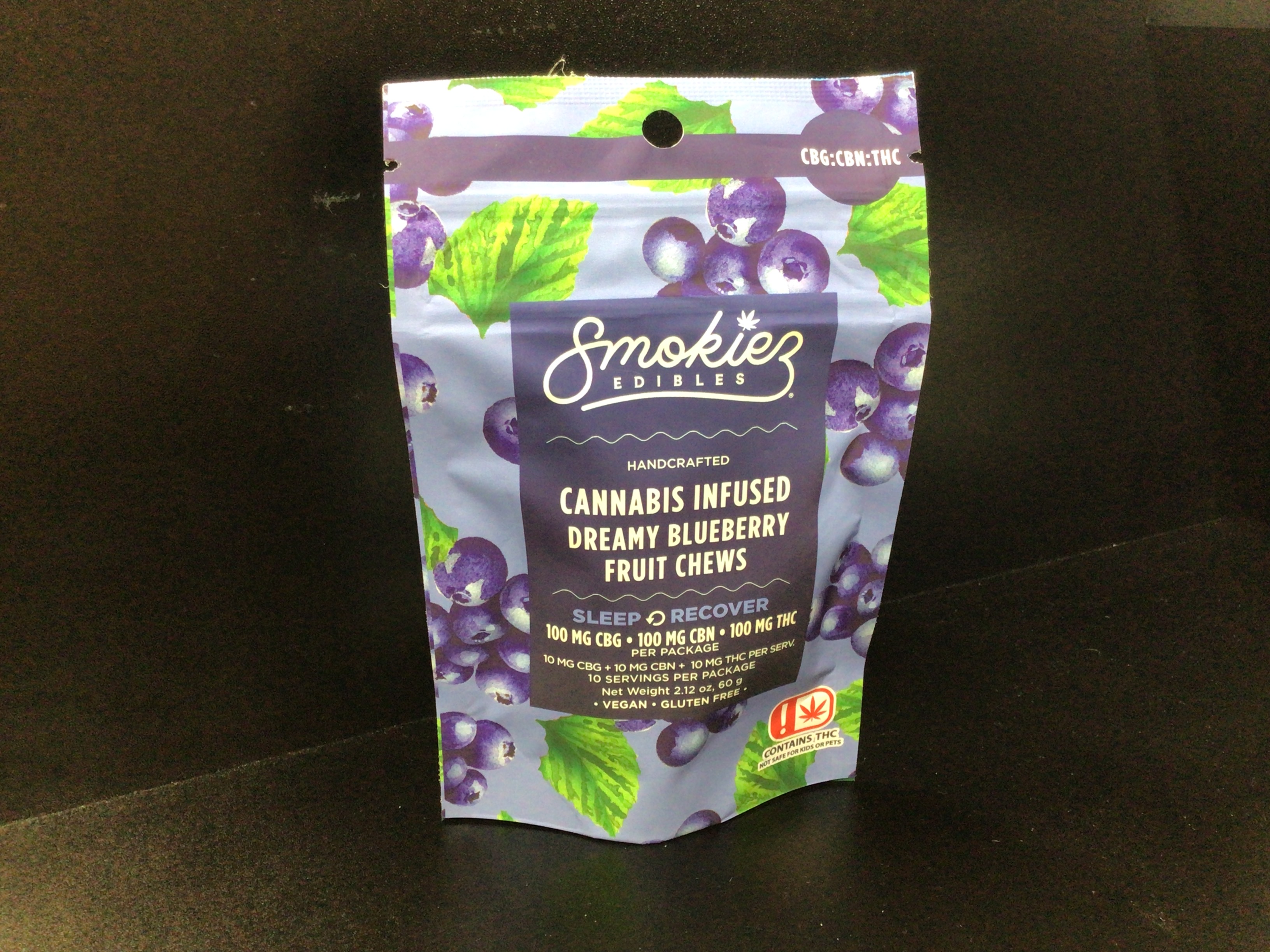 GUMMIES SMZ SWEET DREAMY BLUEBERRY 1:1:1 THC/CBG/CBN 100MG