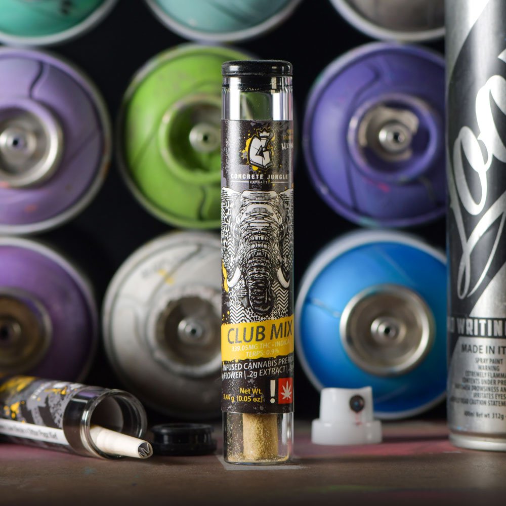 BLOCKBUSTER - INFUSED PREROLL - 1G - HYBRID - TROPICAL TWIRL X STRUDDLEZ X ORANGE APRICOT MAC