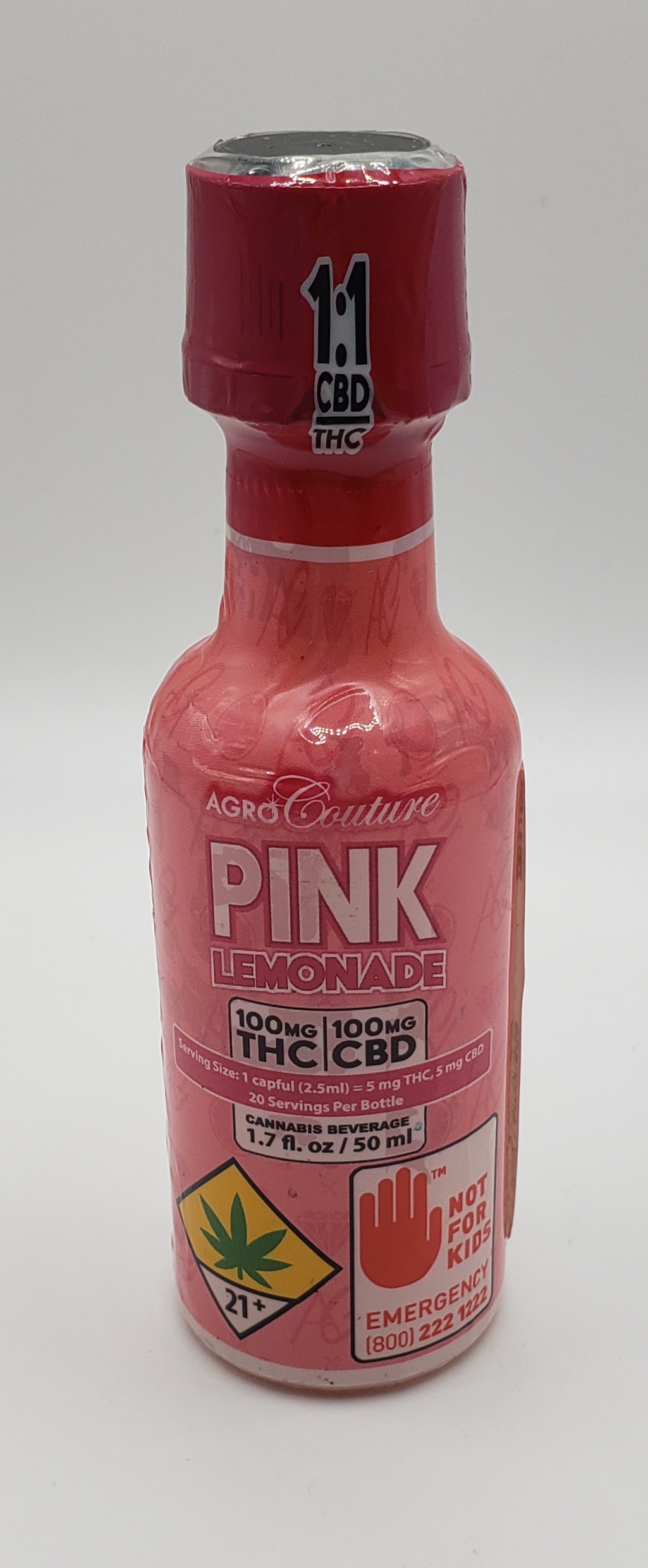 1:1 CBD Pink Lemonade Shot 100mg Agro Couture