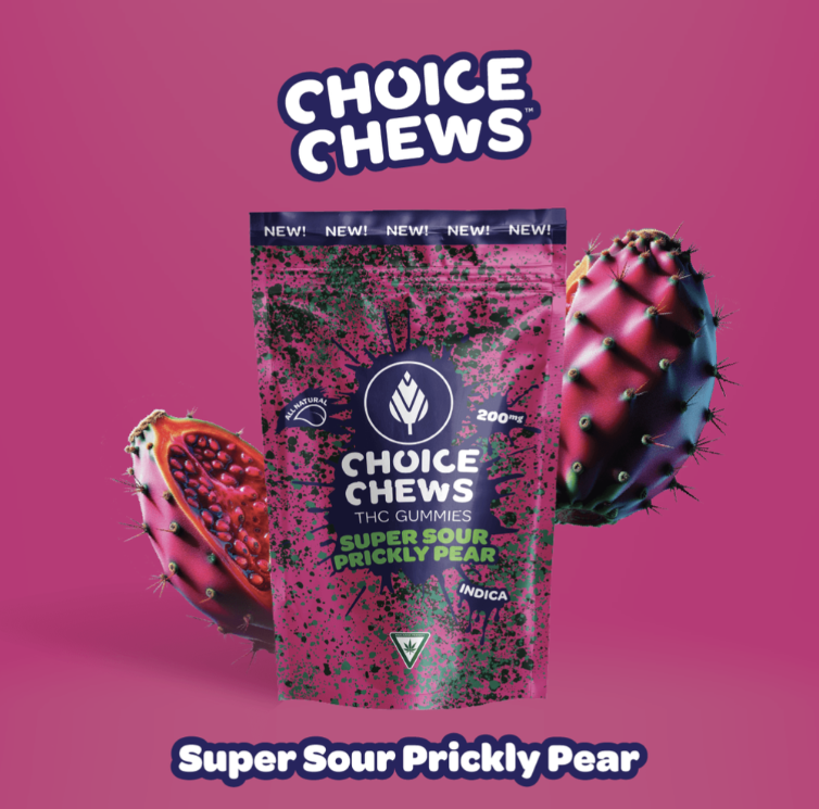 Choice Super Sour Prickly Pear Edible Gummies 200mg