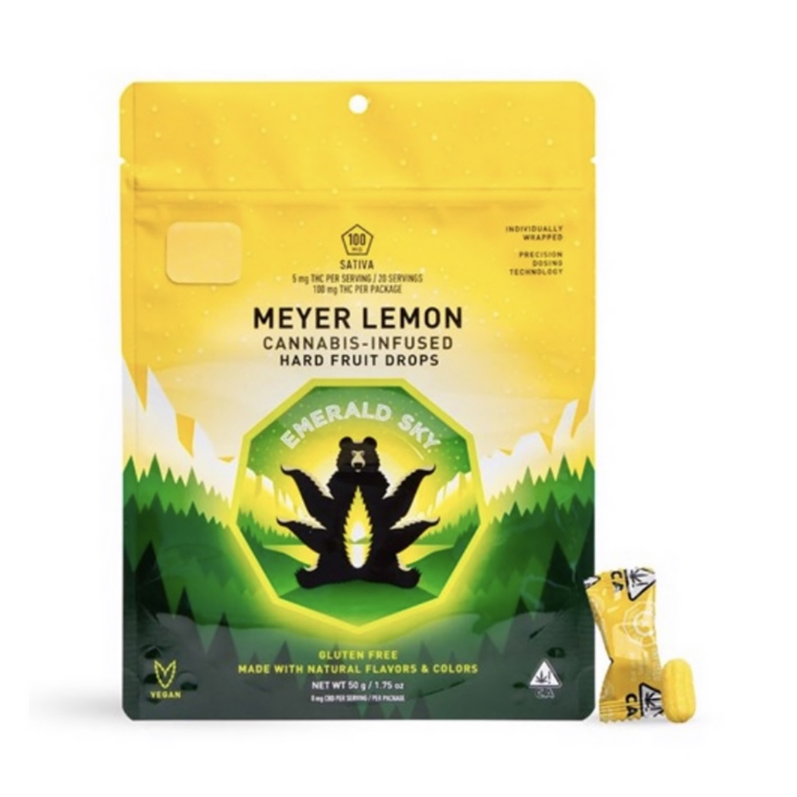 Meyer Lemon Hard Fruit Drops | 100mg