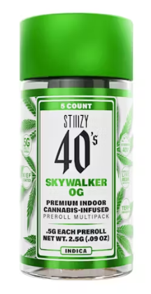 Stiiizy 40's - Skywalker OG - 5 x .5g Infused Prerolls