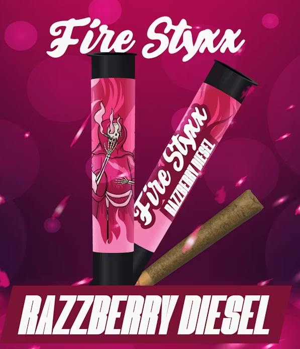 Fire Styxx Infused Pre Roll - Razzberry Diesel
