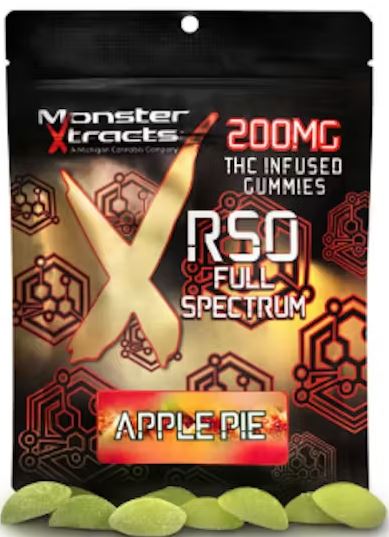 Gummies | RSO | Apple Pie | 200mg | Monster X