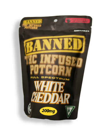 Banned - White Cheddar Potcorn - 200mg