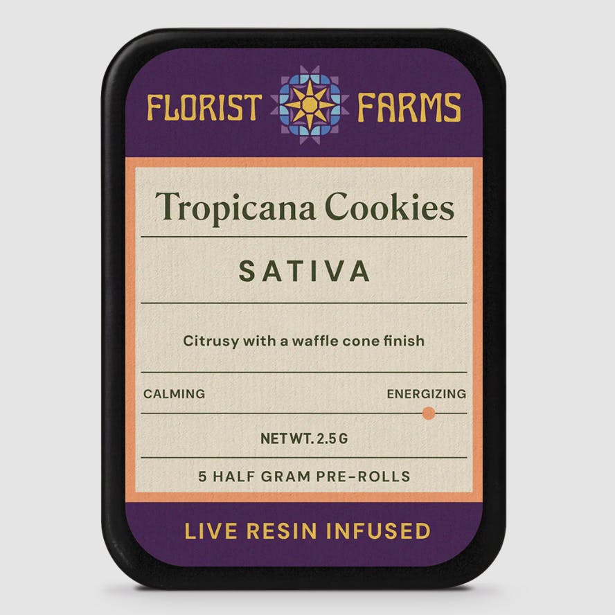Florist Farms - Infused Pre-Rolls - Tropicana Cookies - 5 Pack - 2.5g