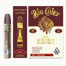 Big Chief Live Resin Cartridge Garlic Juice