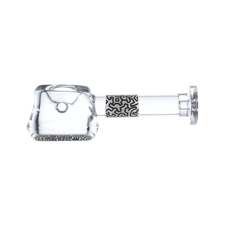 Glass Spoon Pipe | Black & White