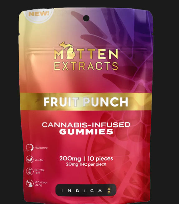 Gummies | Fruit Punch | 200mg | Mitten Extracts