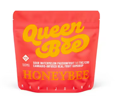 Honey Bee - Watermelon Passionfruit 1:1 100mg Queen Bee Gumdrop