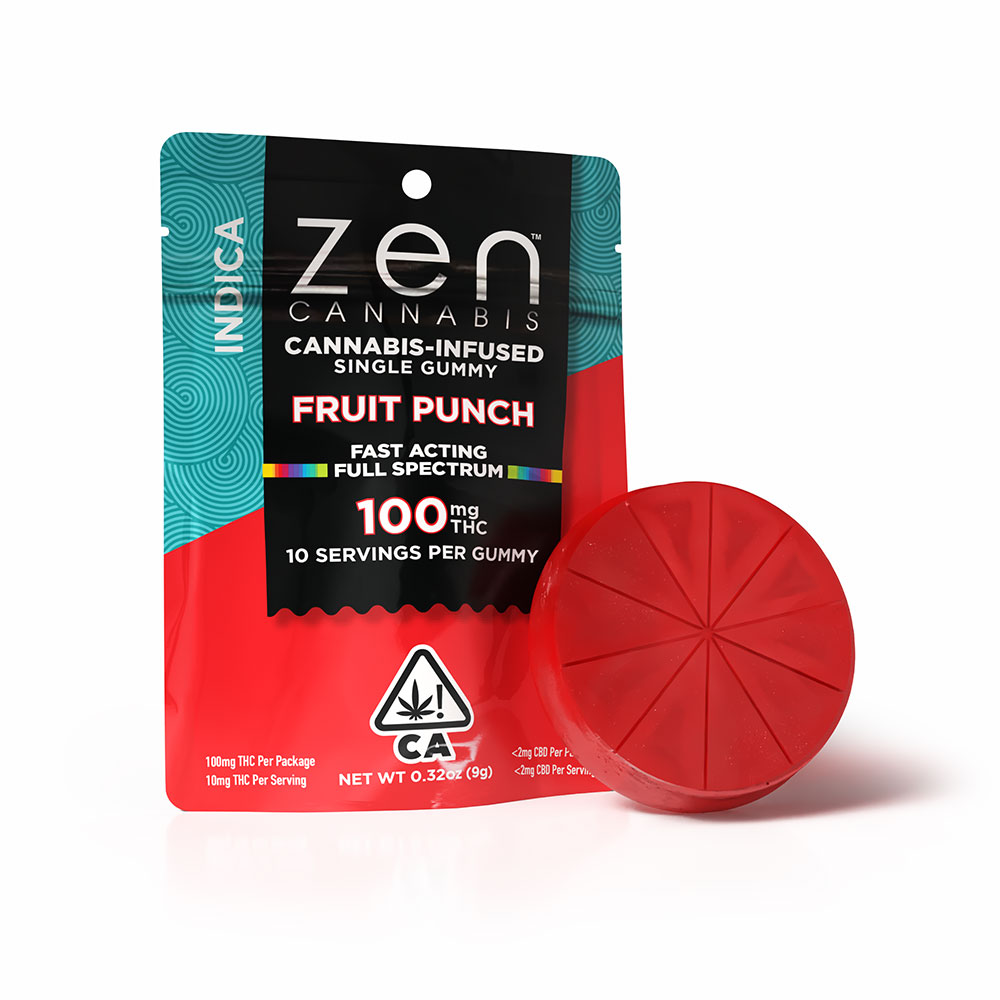 Cannabis Fruit Punch Indica Single Fast Acting Gummies