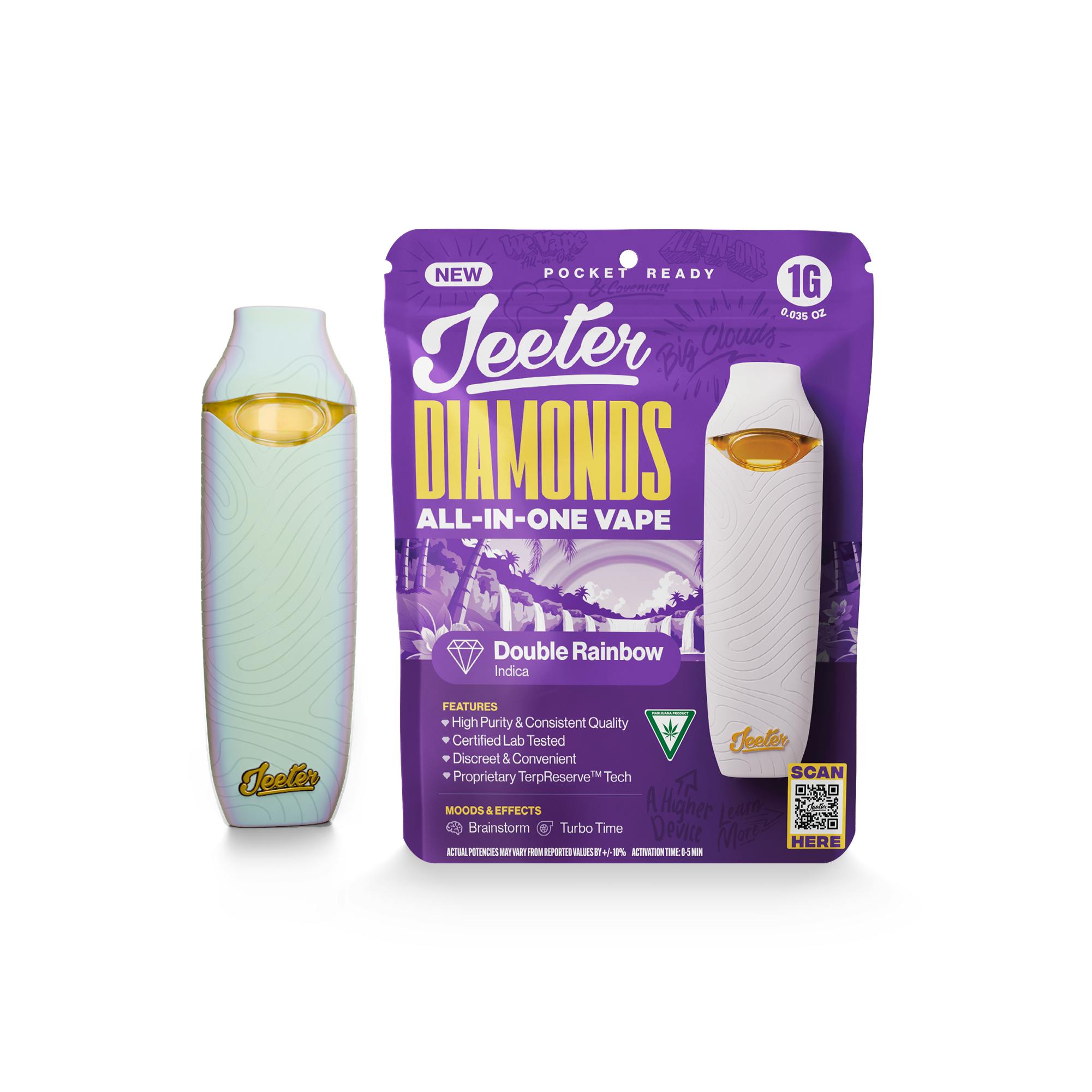 Jeeter | Liquid Diamond Disposable | Double Rainbow product photo