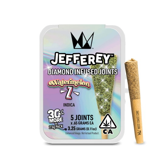 INFUSED PREROLL - 5 PACK - (JEFFEREY) - 3.25G - INDICA - WATERMELON ZKITTLEZ