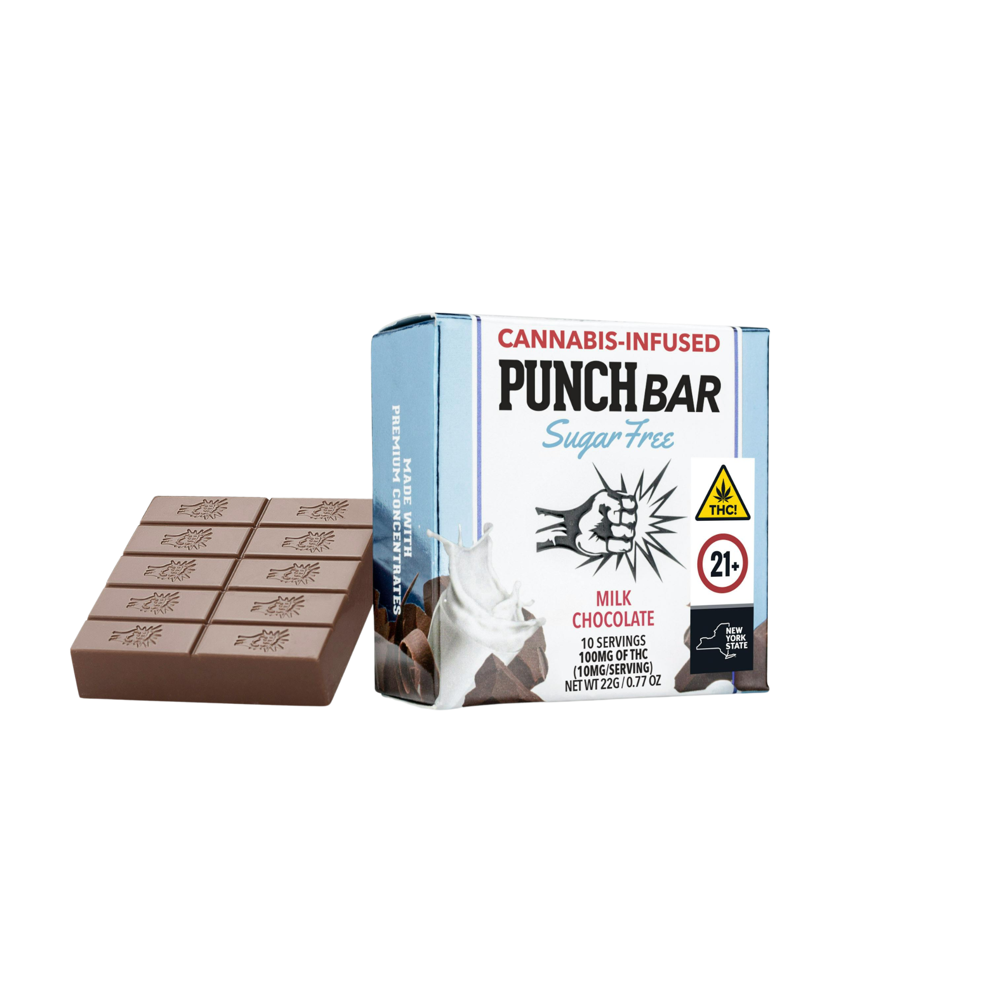 Punch Bar Sugar Free Milk Chocolate 100mg