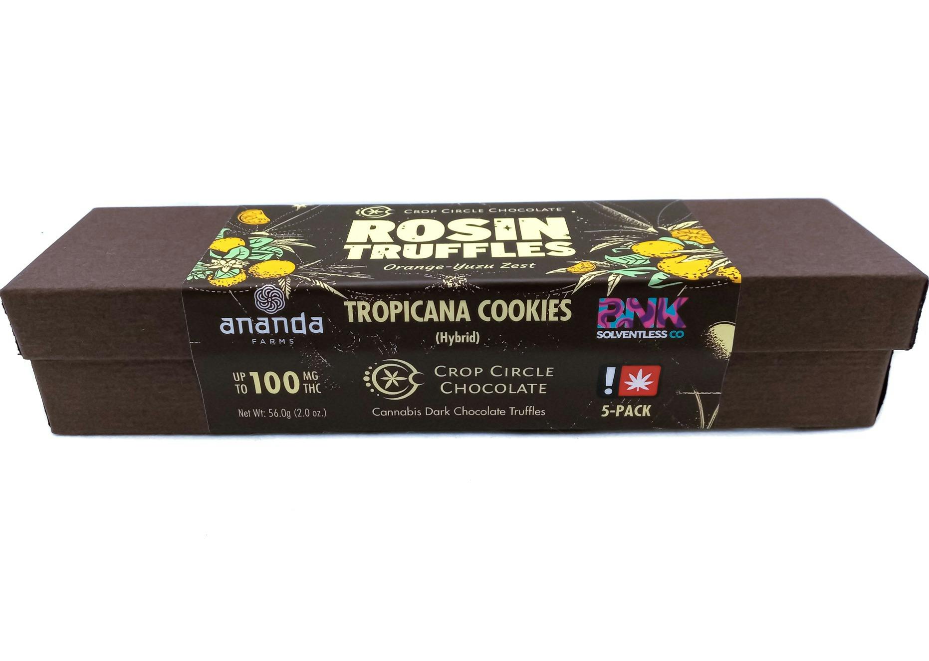 Crop Circle Chocolate | Orange Yuzu Zest | 5pk Sativa Rosin Truffles