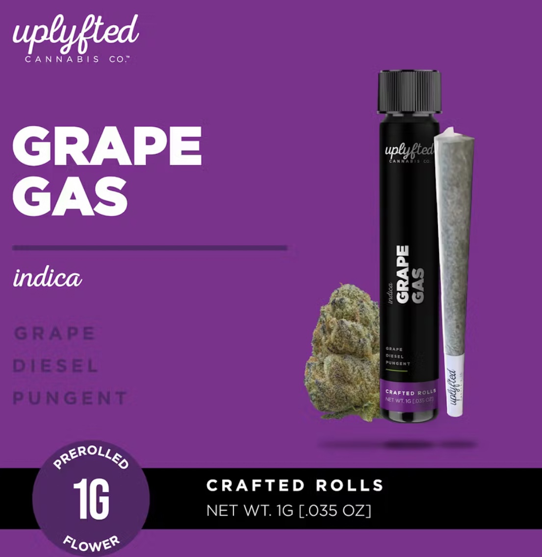 Uplyfted: Grape Gas 1G PreRoll