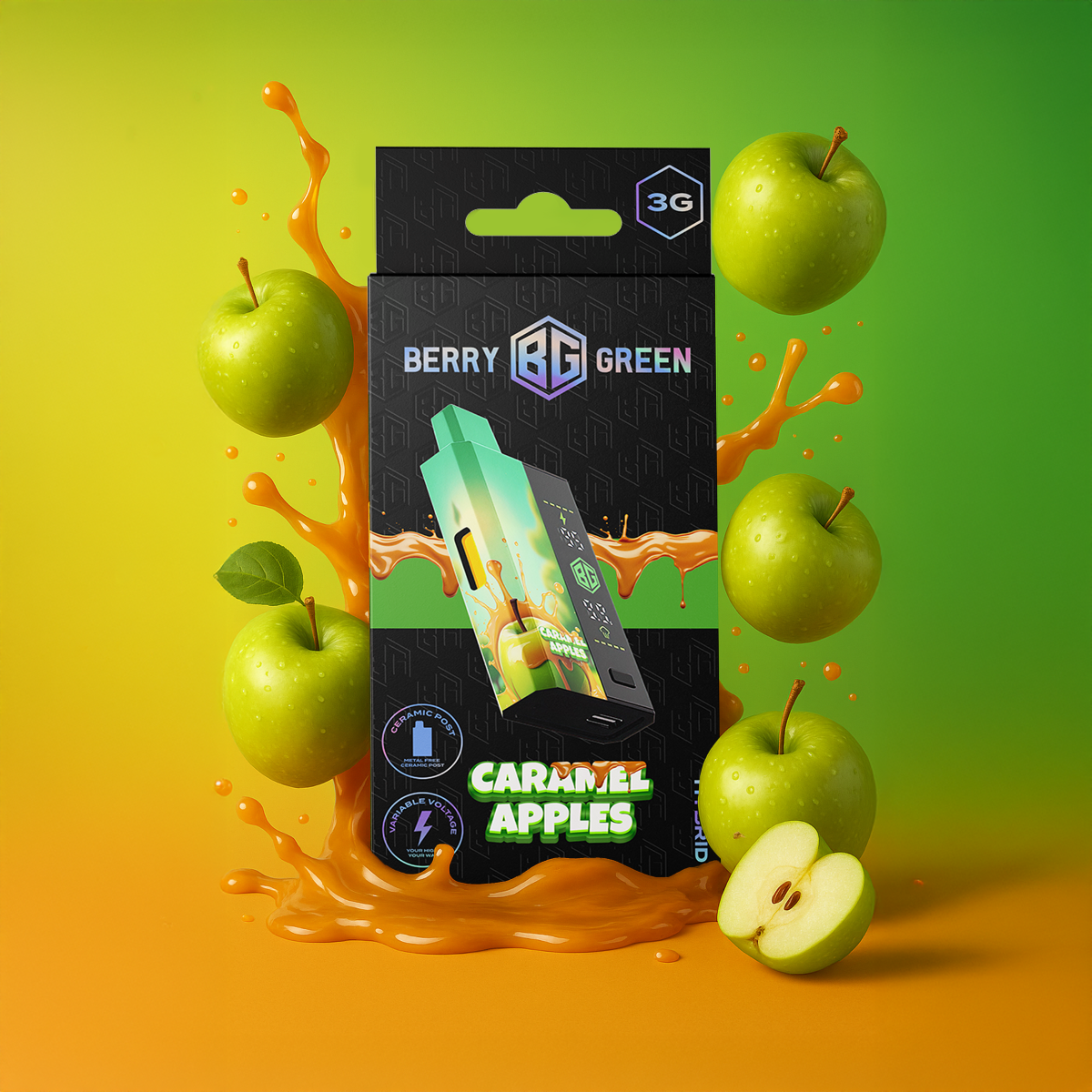BERRY GREEN - CARAMEL APPLEZ - DISPOSABLE