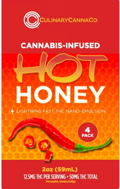 Culinary Canna Co - Infused Hot Honey - 50mg (4pk)
