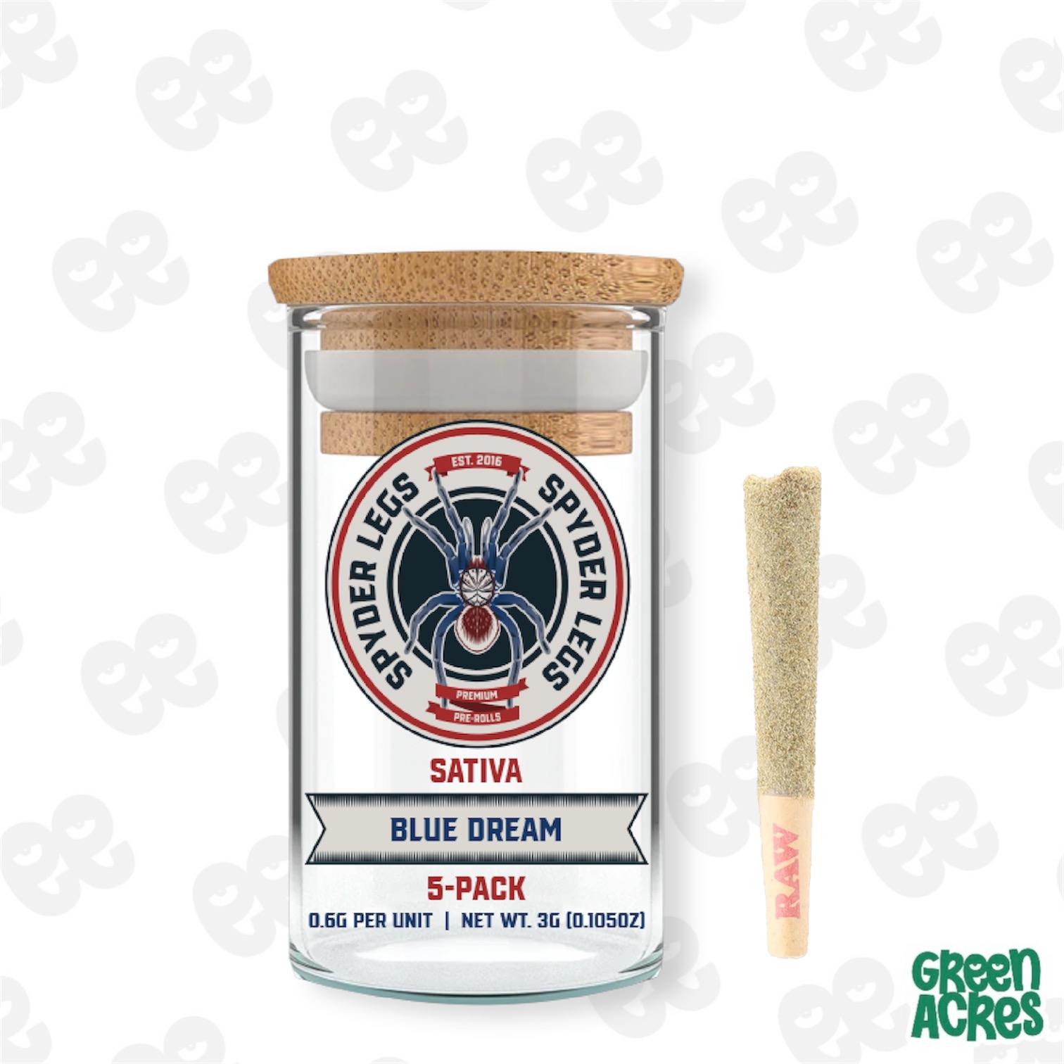 Spyder Legs: Blue Dream 5 Pack Infused Multi Pack (0.6gx5)