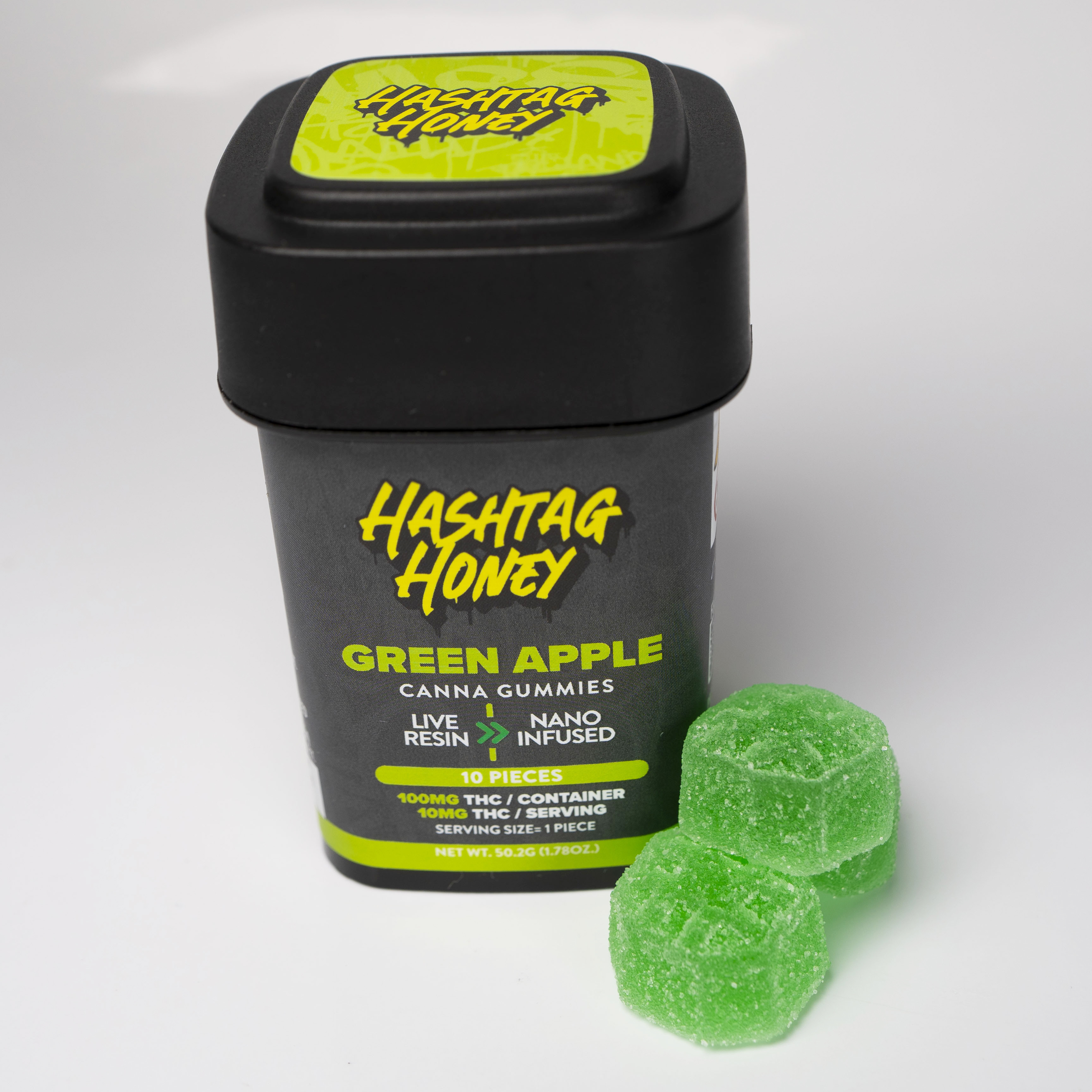 Hashtag Honey Green Apple Live Resin Gummy