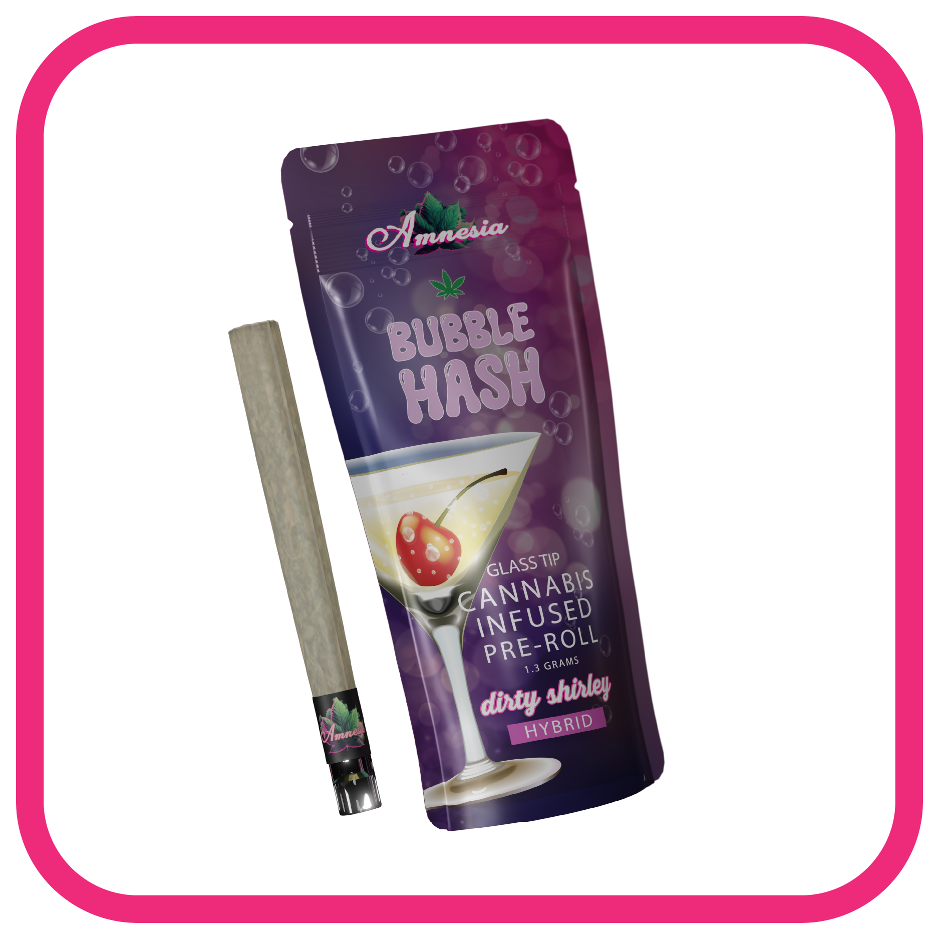 Infused Preroll Bubble Hash Glass Tip 1.3g - Dirty Shirley