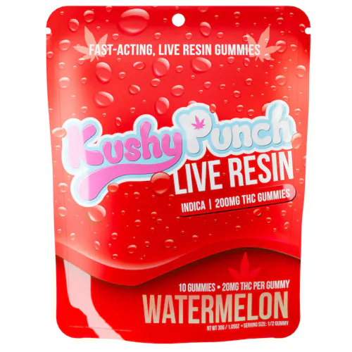 Kushy Punch | 200mg Live Resin Gummies | Watermelon