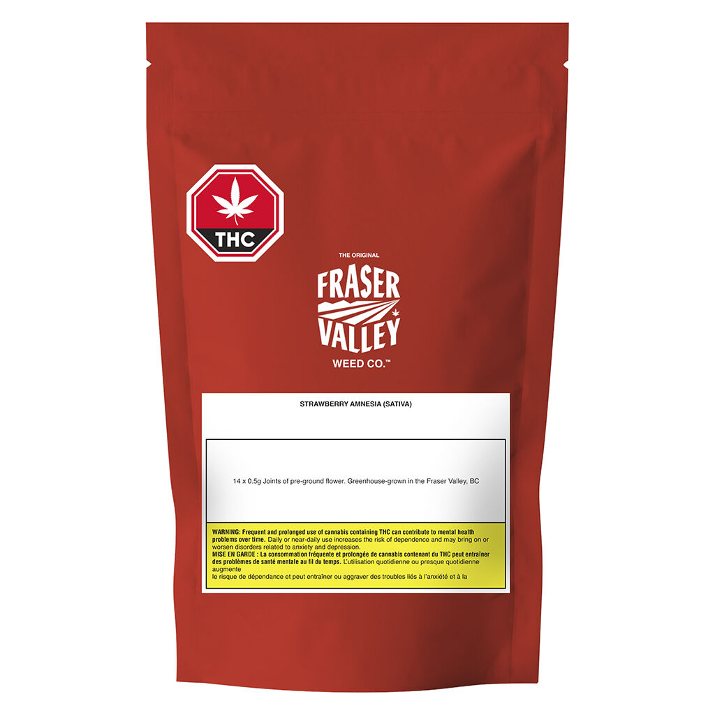 The Original Fraser Valley Weed Co. - Strawberry Amnesia Joints - 14x0.5g