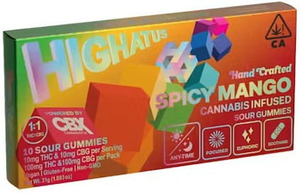 Spicy Mango [H] - 100MG 1:1 CBG Sour Gummies 10PK