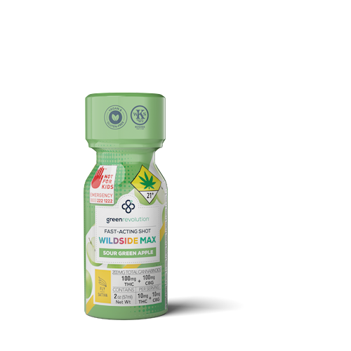 Wildside MAX Sour Green Apple 1:1 CBG Shot