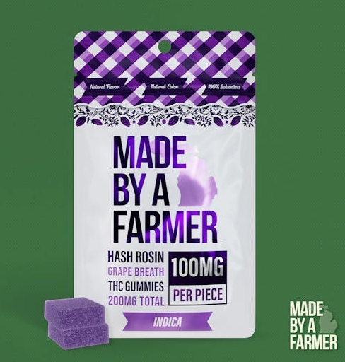 MBAF 200MG Gummies 2pc Hash Rosin - Grape Breath