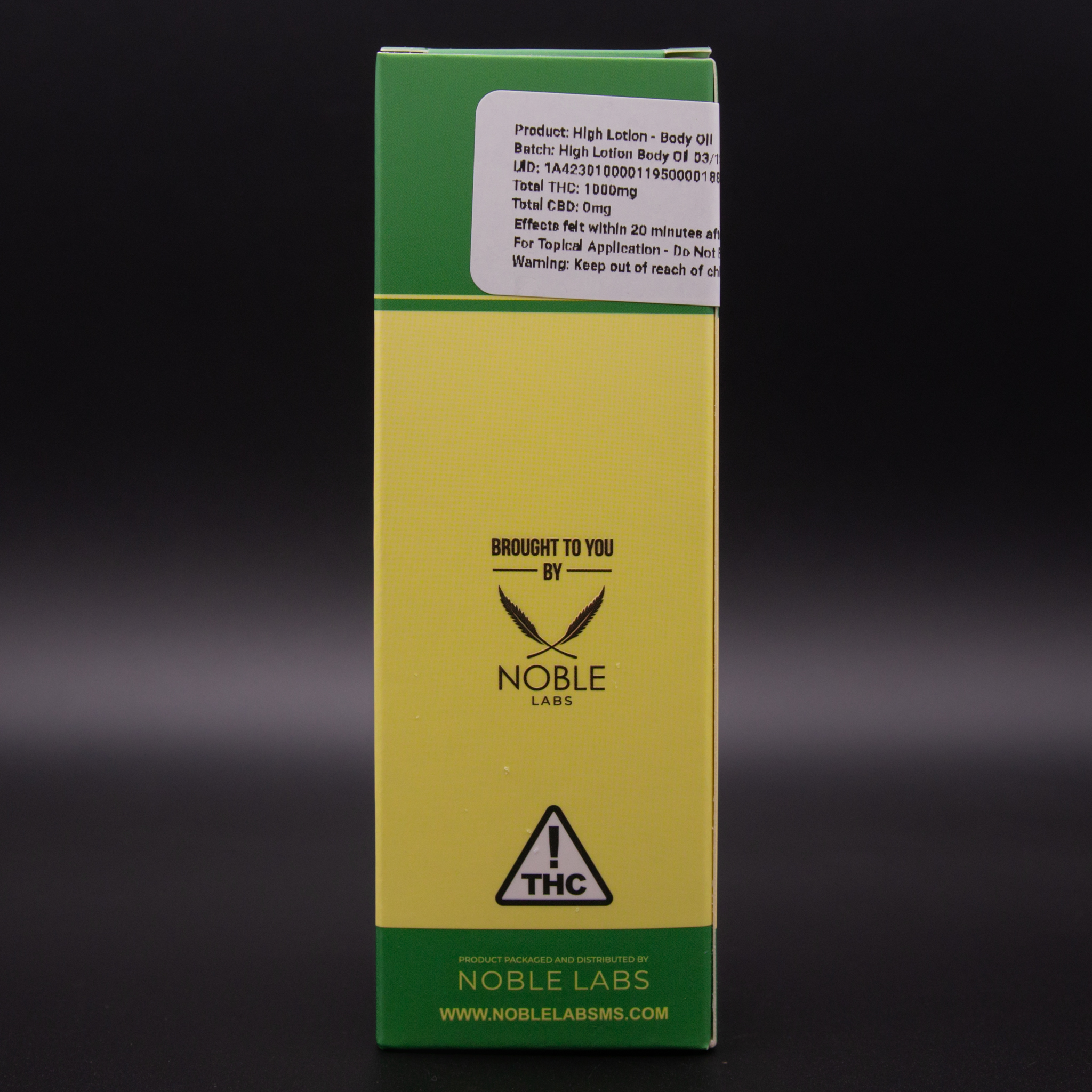 Noble Labs | 1000mg | High Lotion | THC Body Oil at Dabbs Cannabis