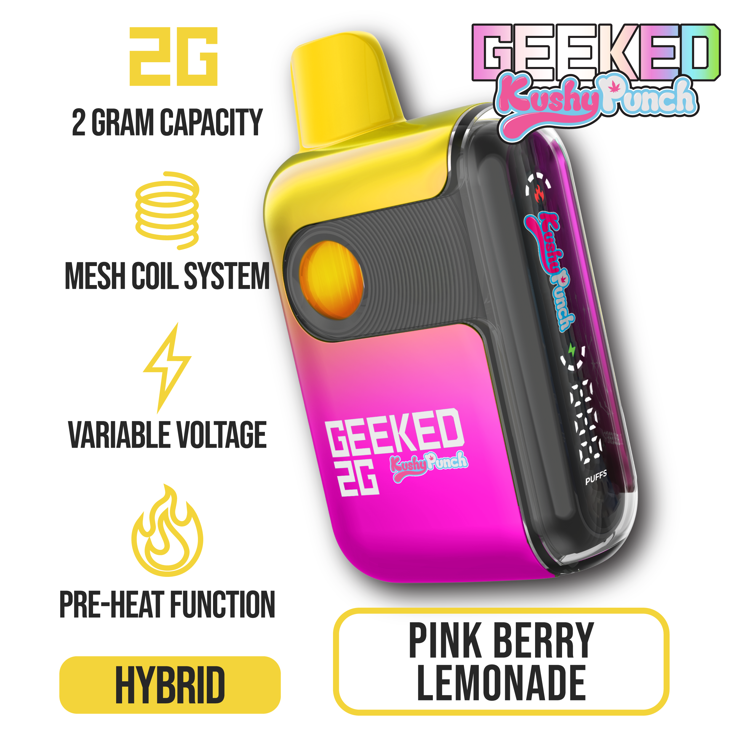 Pink Berry Lemonade GEEKED Bar | 2g