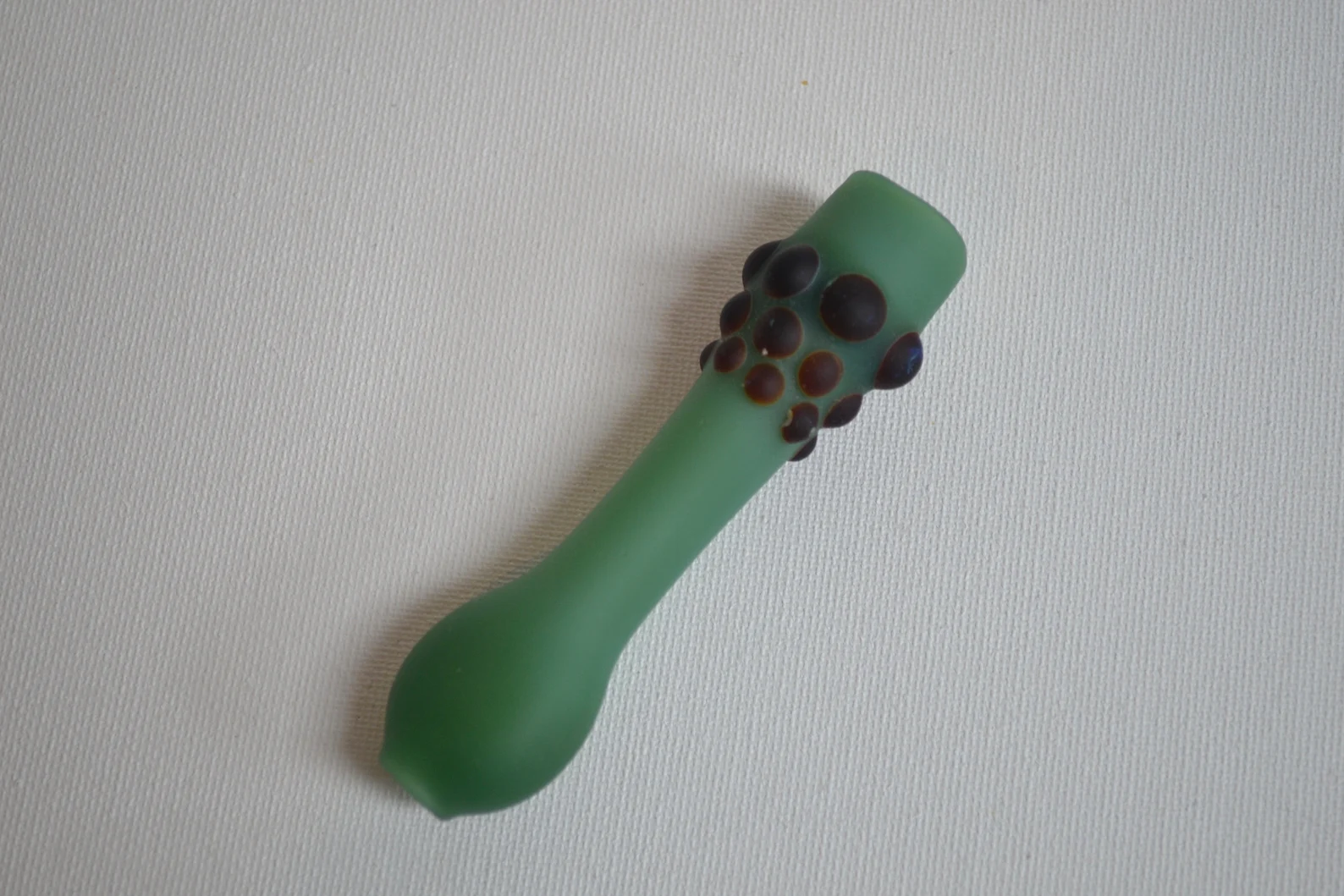 Matte Green with Brown Dots Bat Pipe