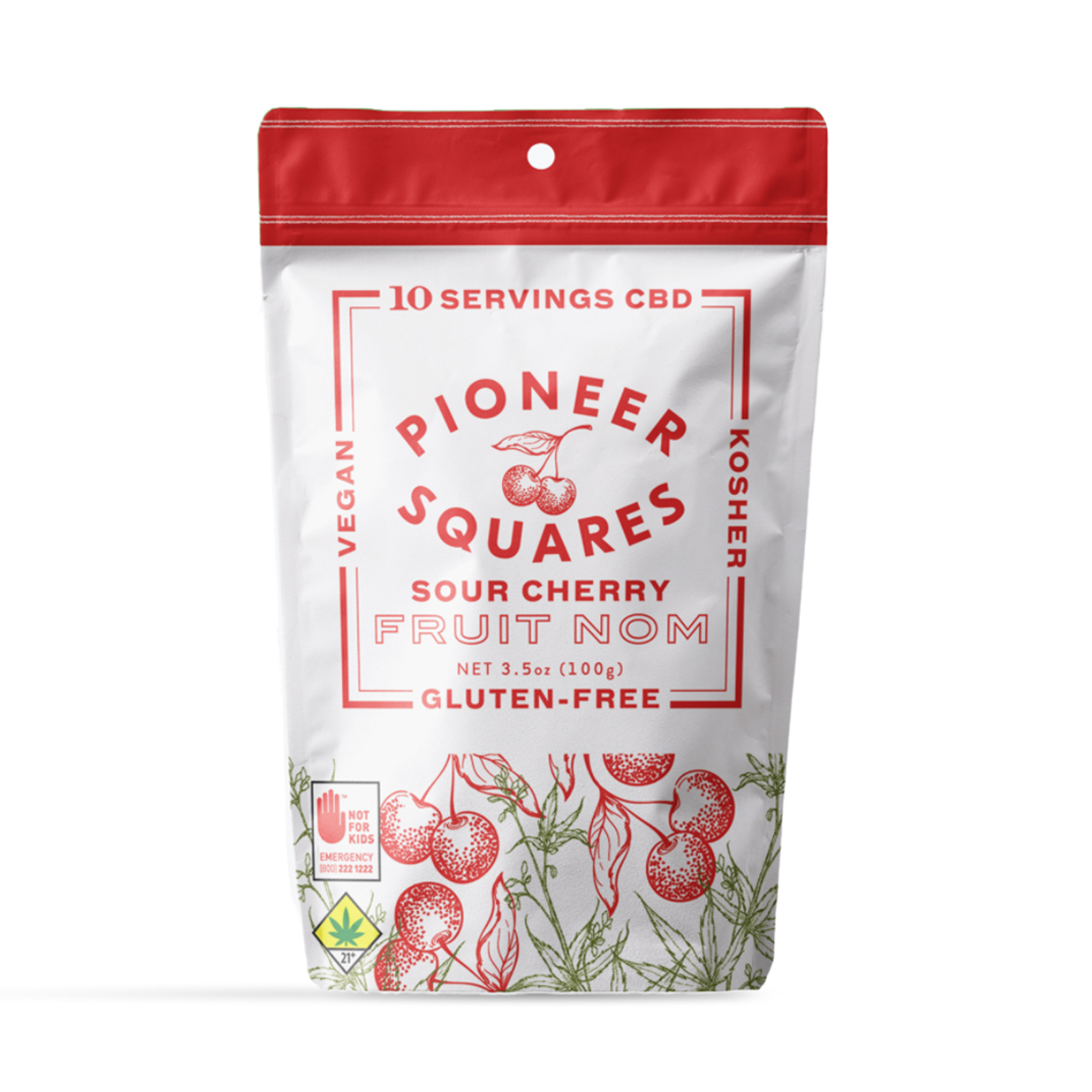 1:1 Gummies Sour Cherry [10pk] (50mg CBD/50mg THC)