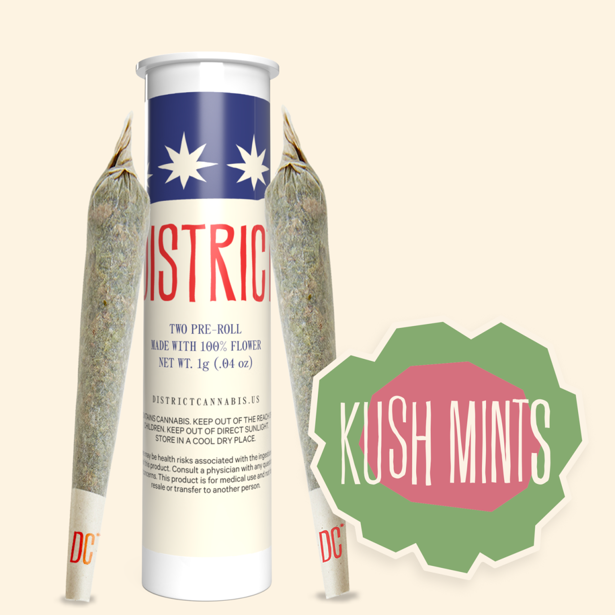 Kush Mints - Pre-rolls 2-Pack (0.5g ea.)
