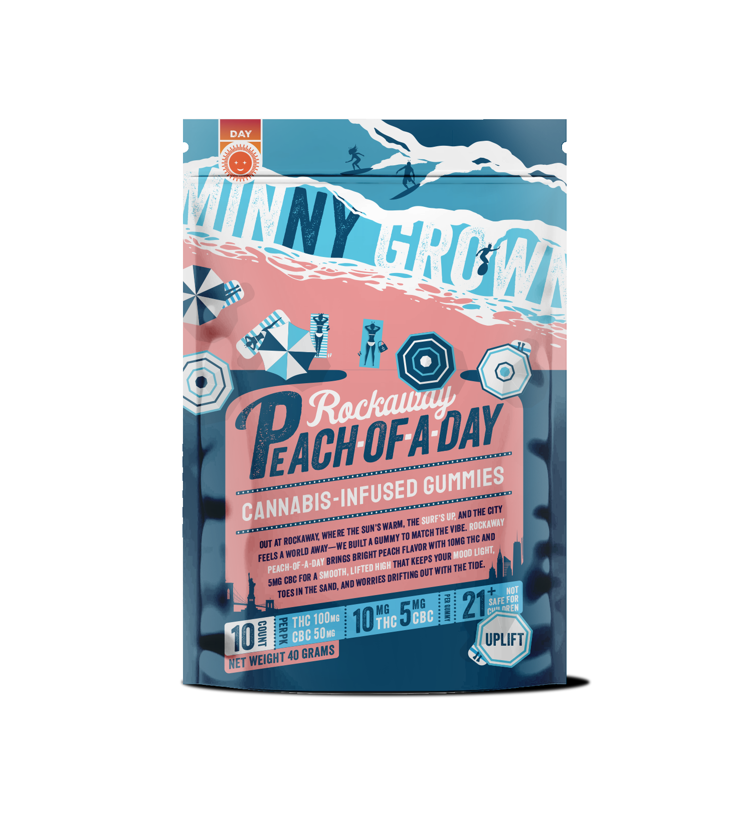 Rockaway Peach 2:1 THC:CBC - 100mg