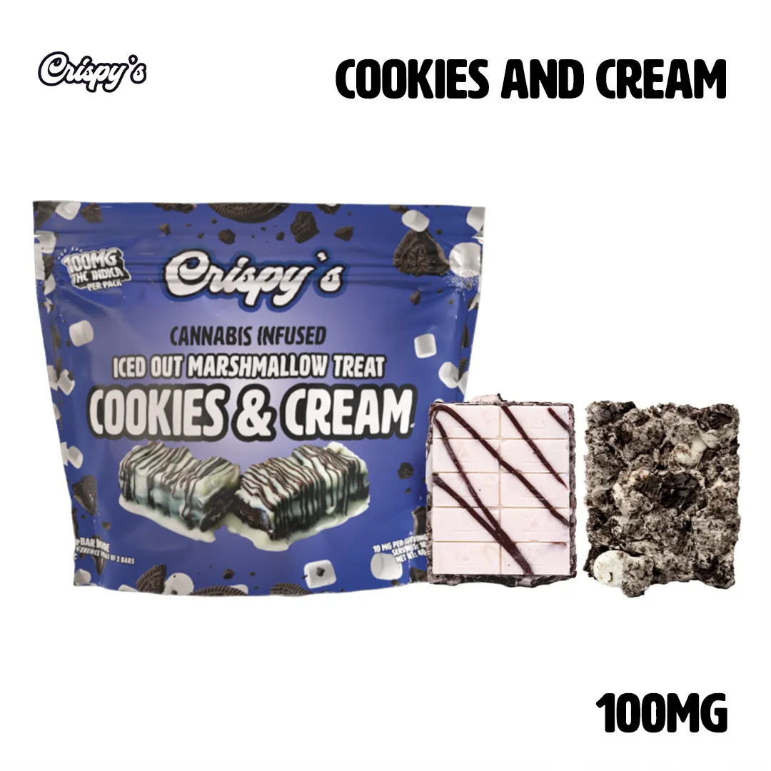 Cookies & Cream | Crispy Marshmallow Treat Bar | 100mg