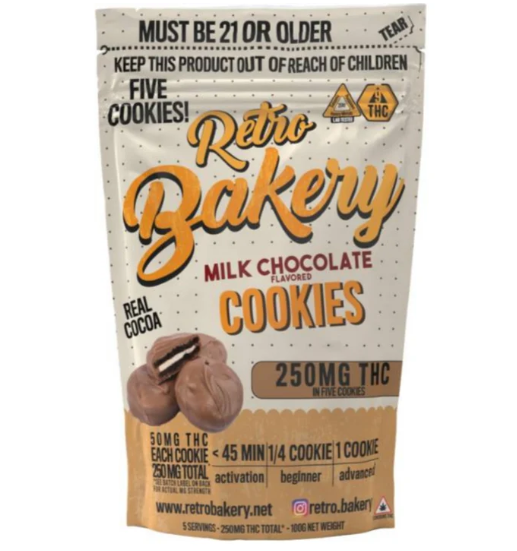 Retro Bakery - Chocolate Covered Cookies - 250mg THC