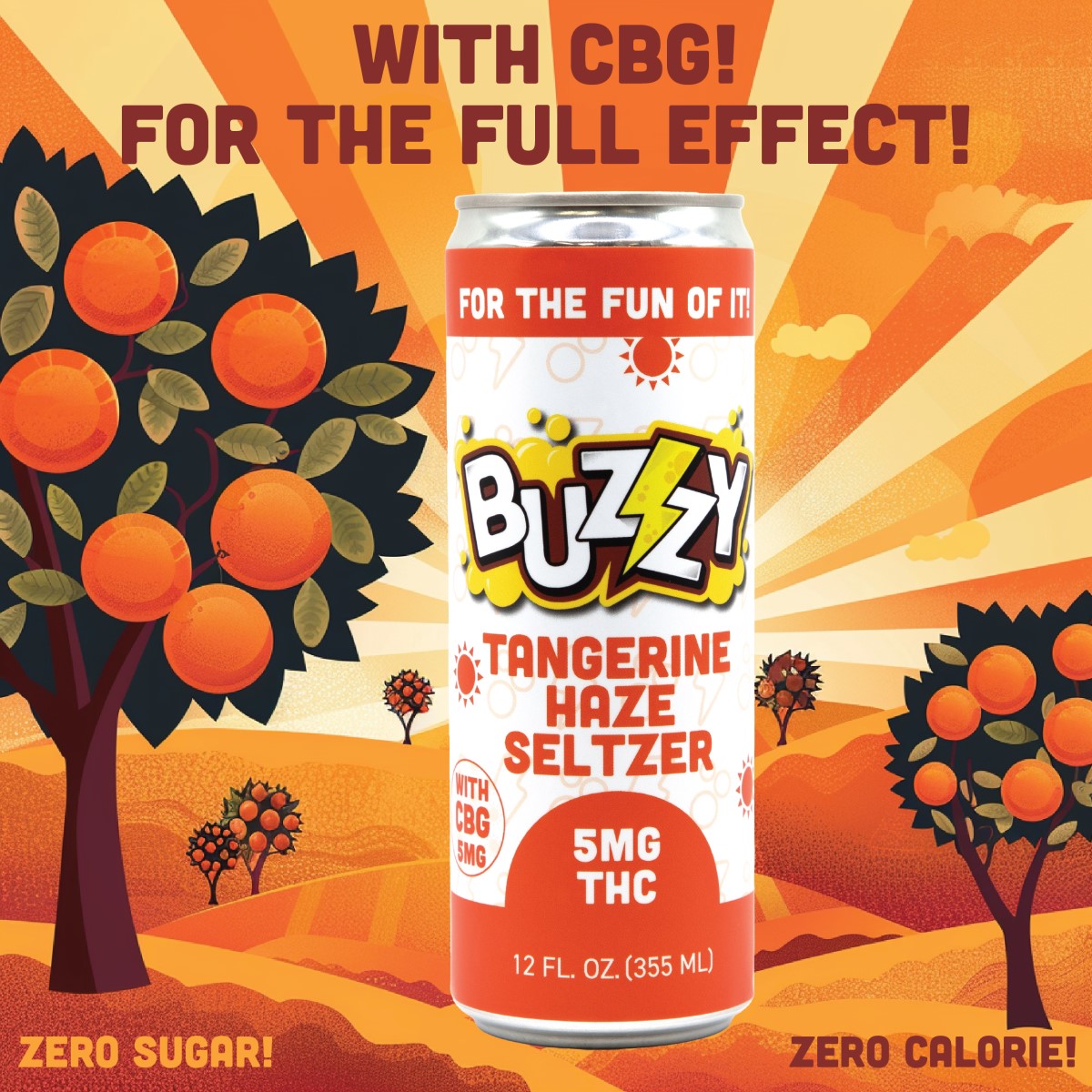 Tangerine Haze 1:1 Seltzer (CBG) - 5mg